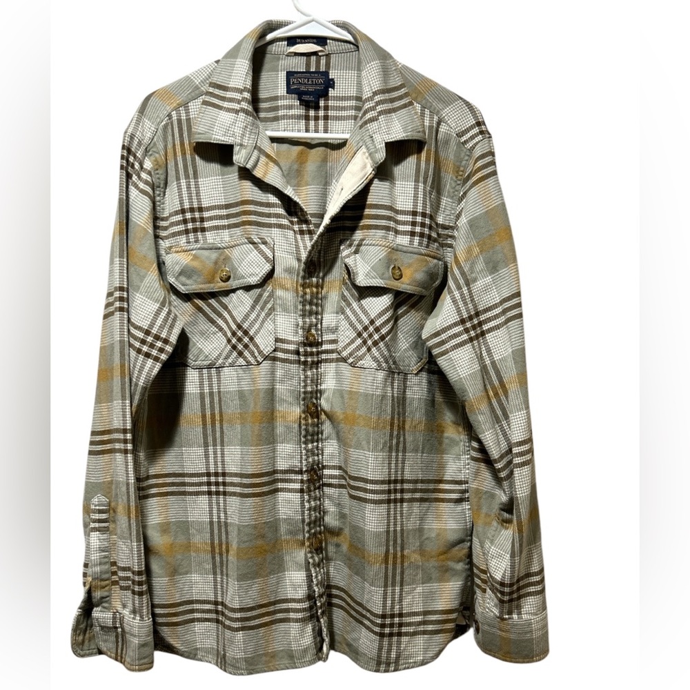 Pendleton Burnside 100%cotton men’s size medium plaid Pendleton